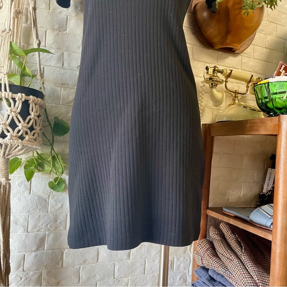 Helmut Lang Ribbed Cutout Mini Dress in Black Size Small - Picture 9 of 15